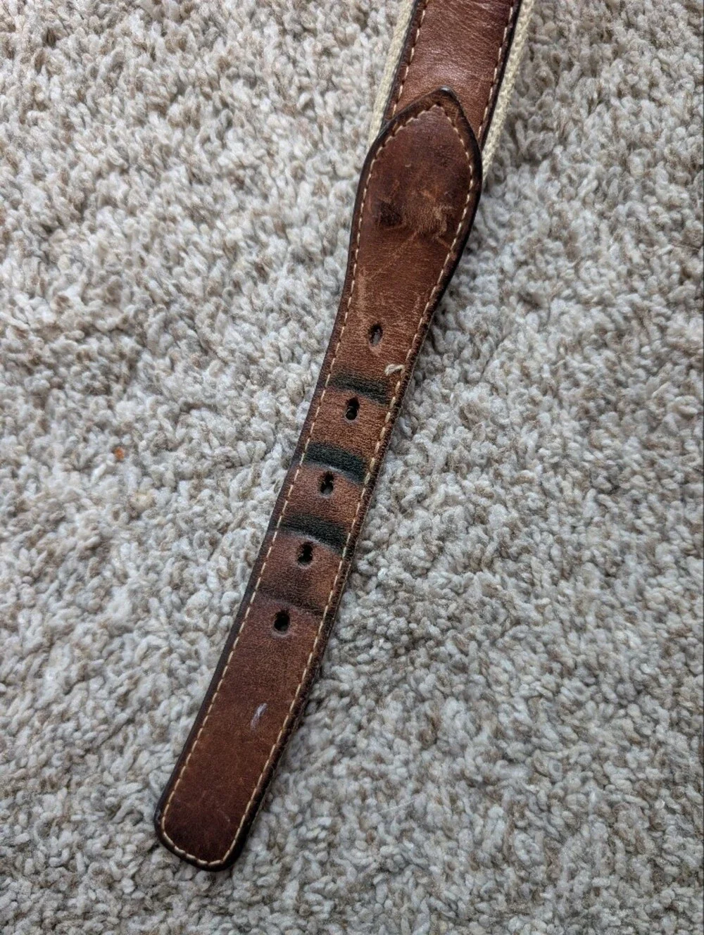 Vtg‎ Reef Rider Brown Leather Swordfish-Embossed Men’s Belt Sz 42 Brass Buckle